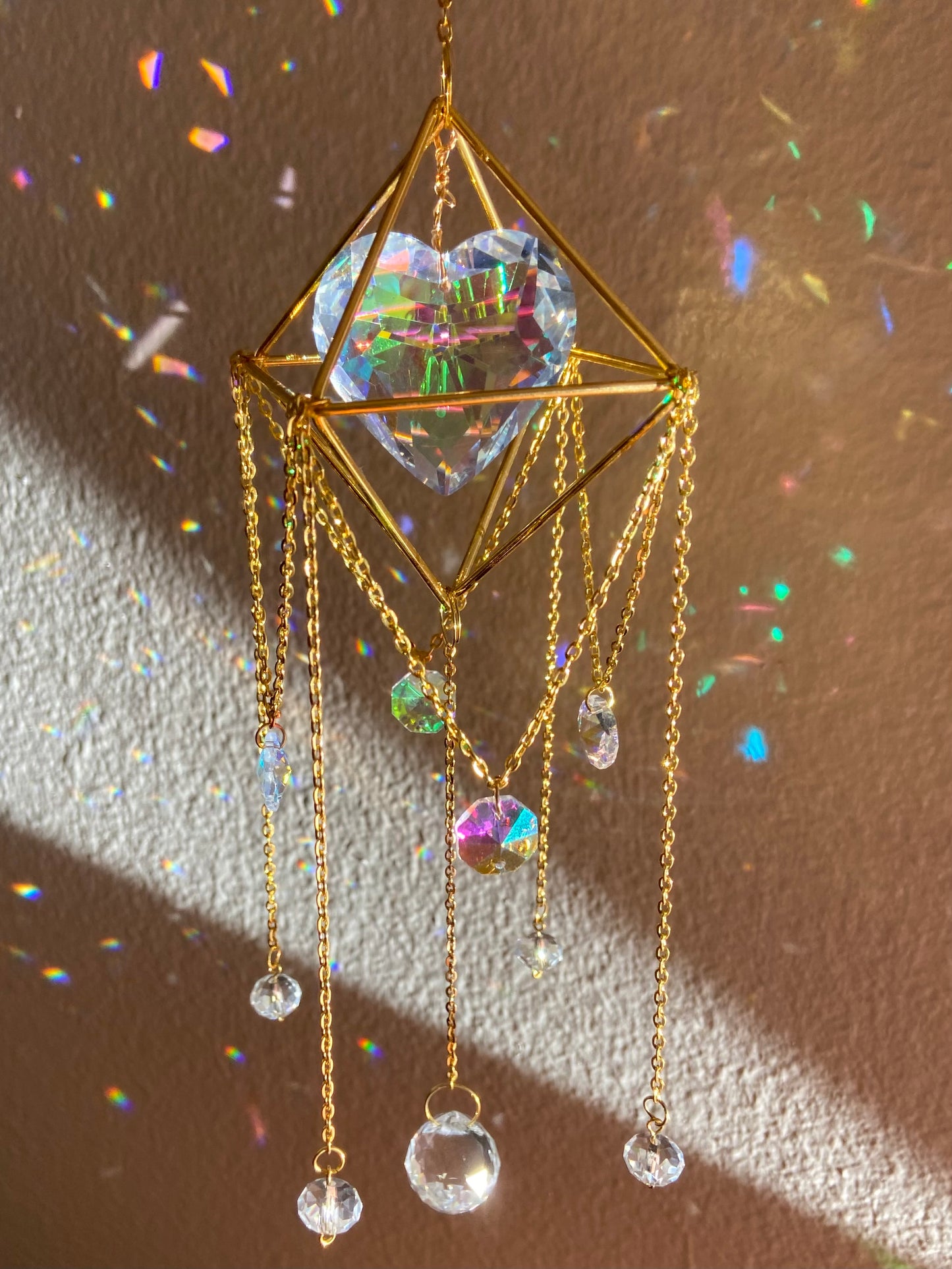 Crystal Heart Suncatcher